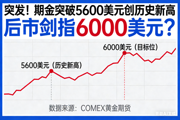 突发！期金突破5600美元创历史新高，后市剑指6000美元？